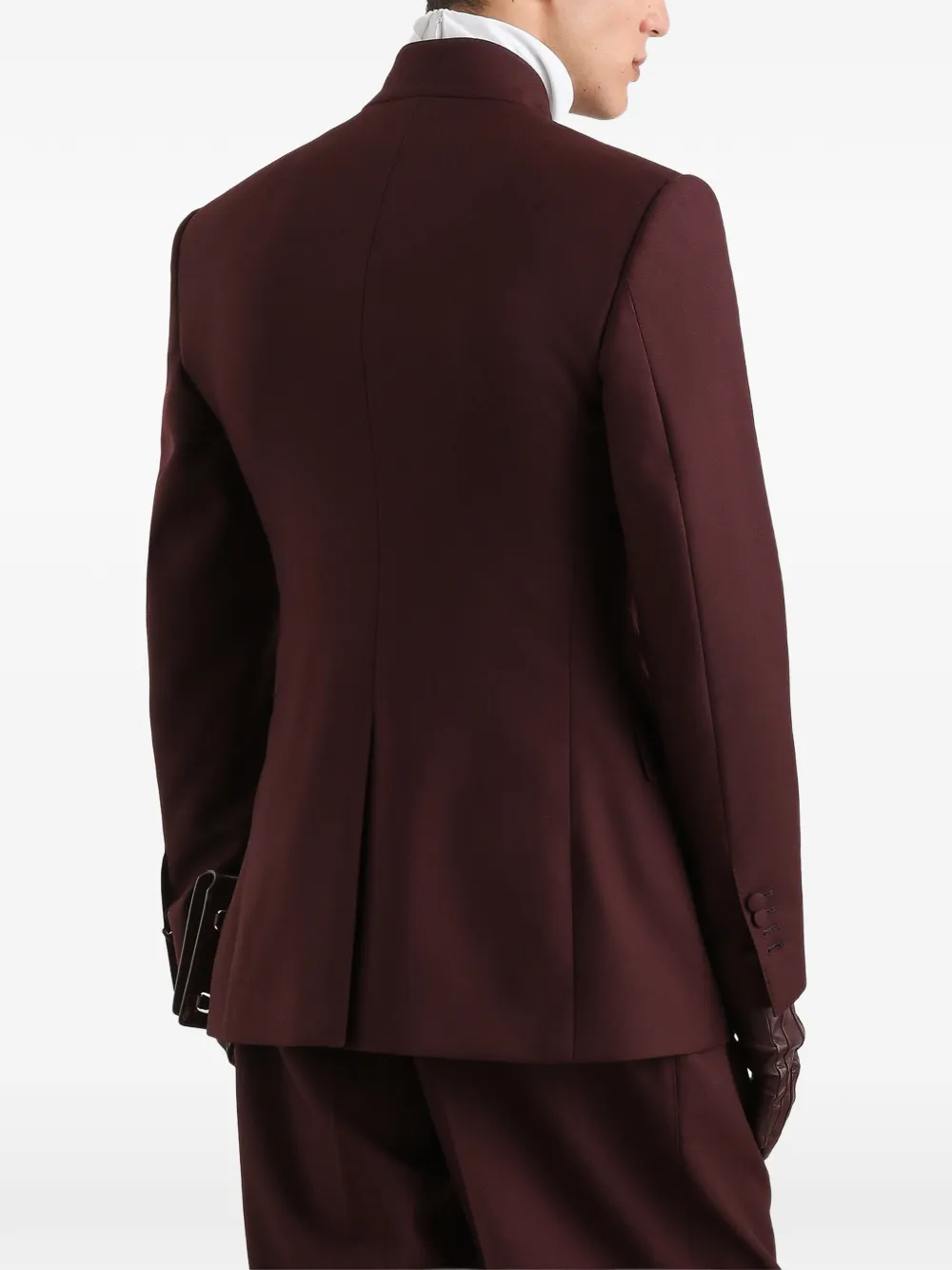 Dolce & Gabbana Sicilia wollen gabardine jack met dubbele rij knopen Bruin