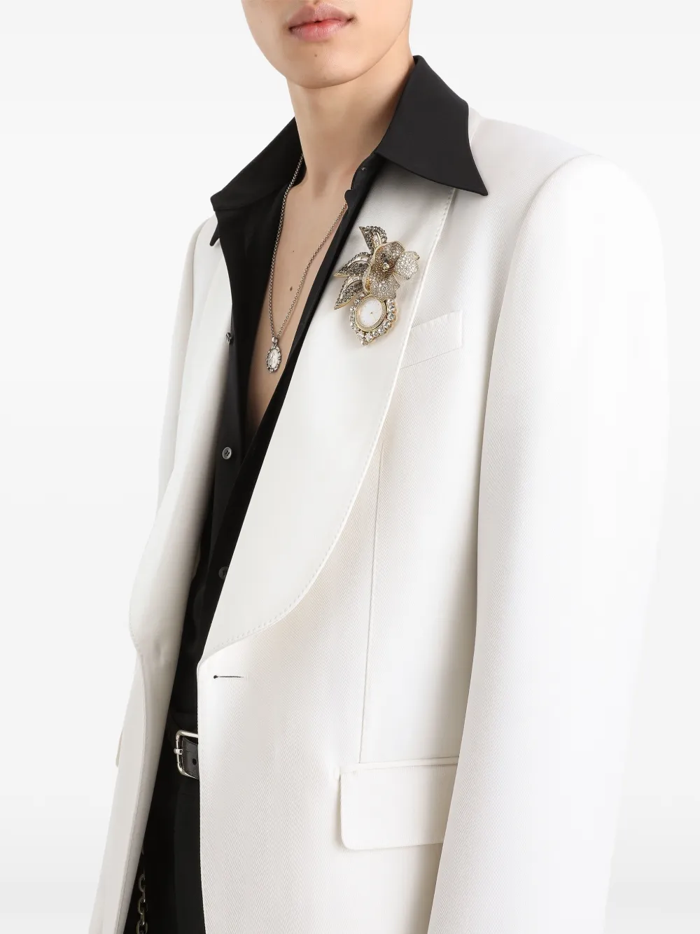 Dolce & Gabbana Blazer met enkele rij knopen Wit