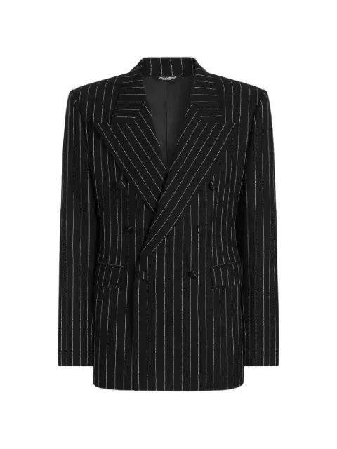 Dolce & Gabbana blazer con rayas diplomáticas estampadas y doble botonadura