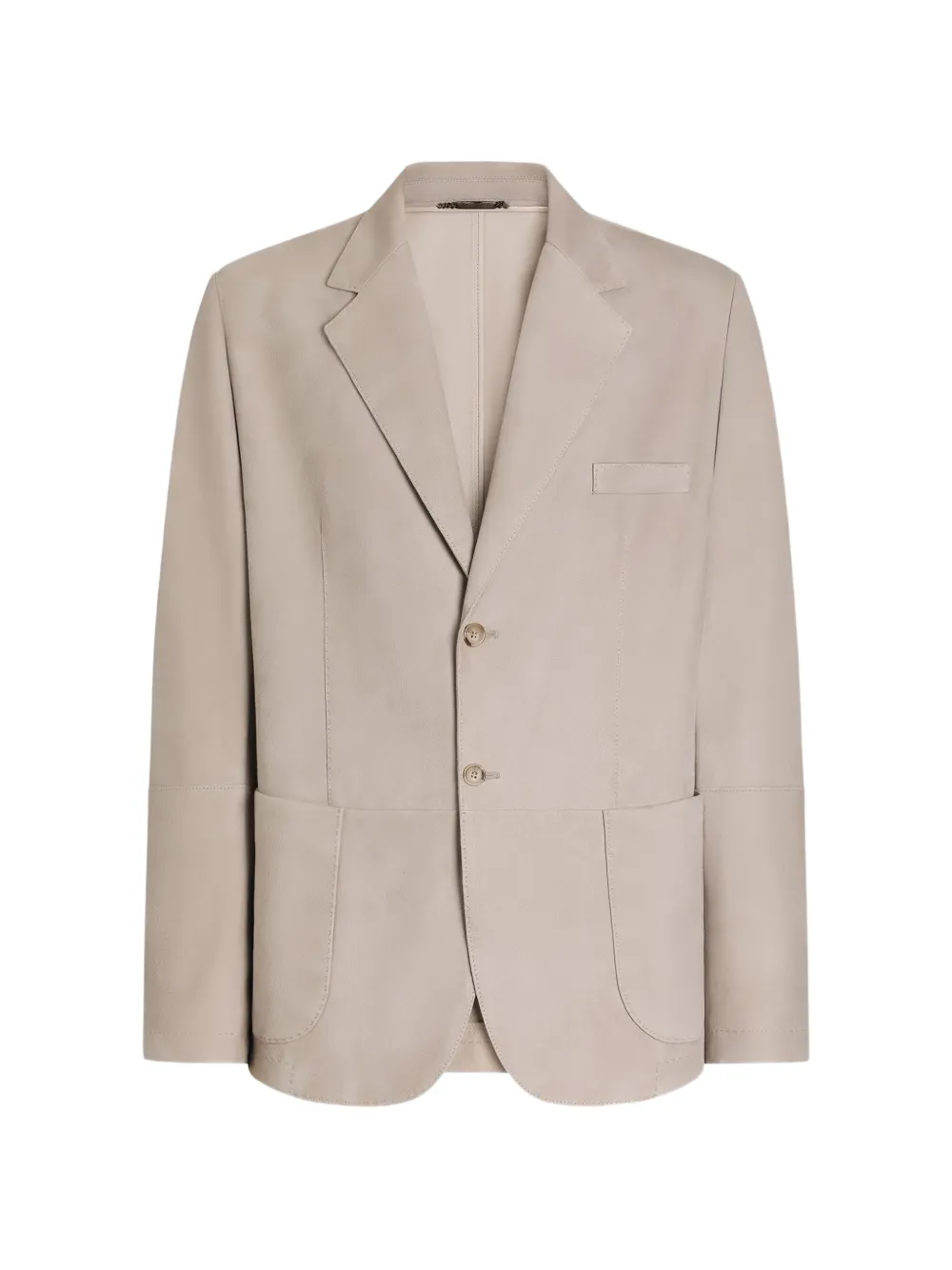 Dolce & Gabbana Giacca monopetto in pelle scamosciata - Toni neutri