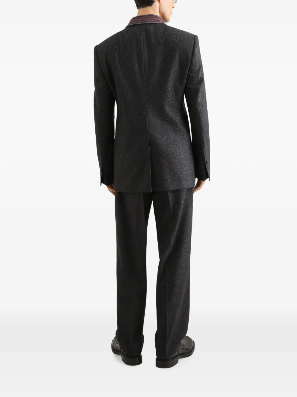 Dolce & Gabbana Sinatra single-breasted wool flannel jacket Grijs