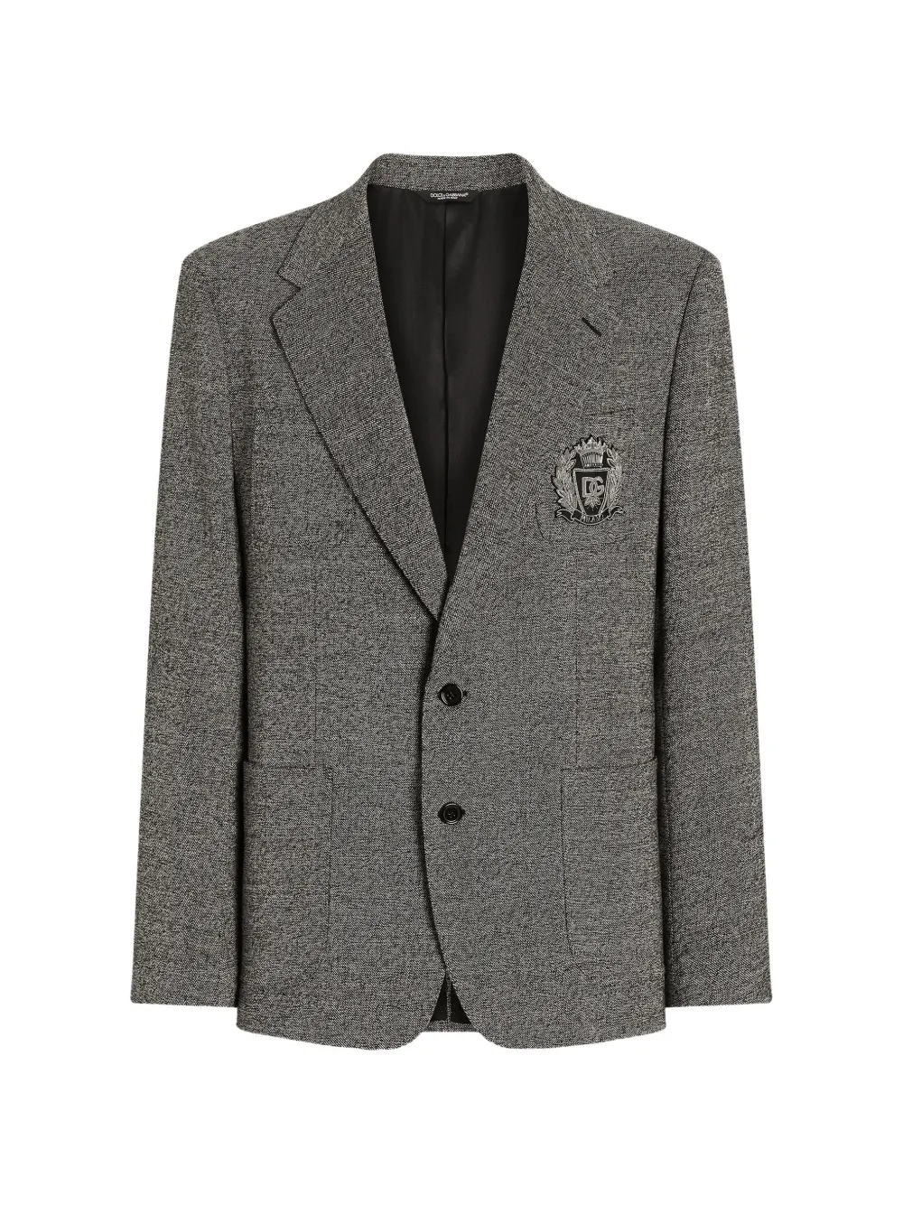 Dolce & Gabbana Giacca monopetto Portofino in lana occhio di pernice - Grigio
