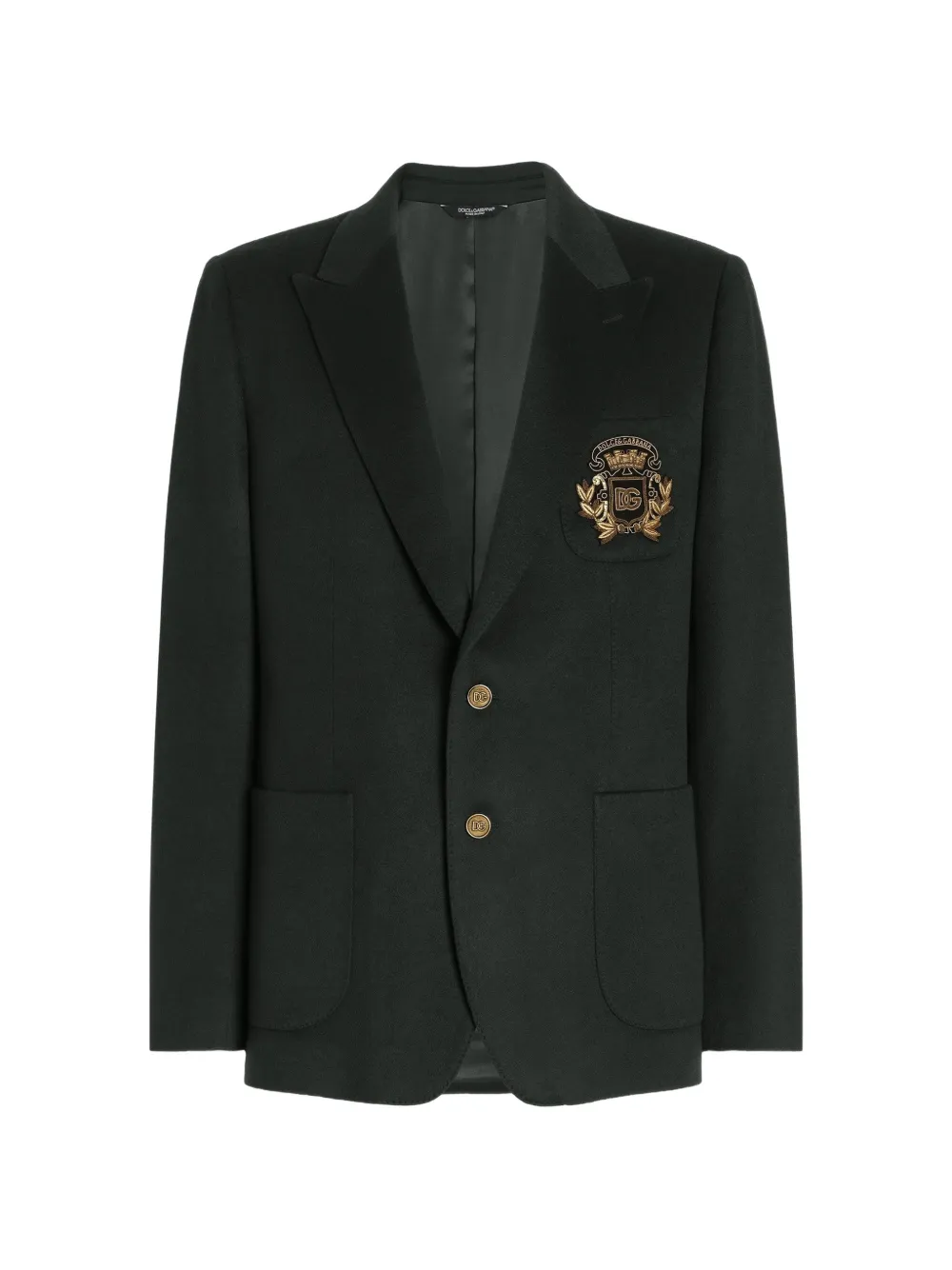 Dolce & Gabbana Giacca Portofino monopetto in cashmere - Verde