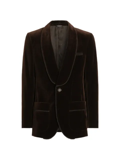 Dolce & Gabbana single-breasted velvet jacket