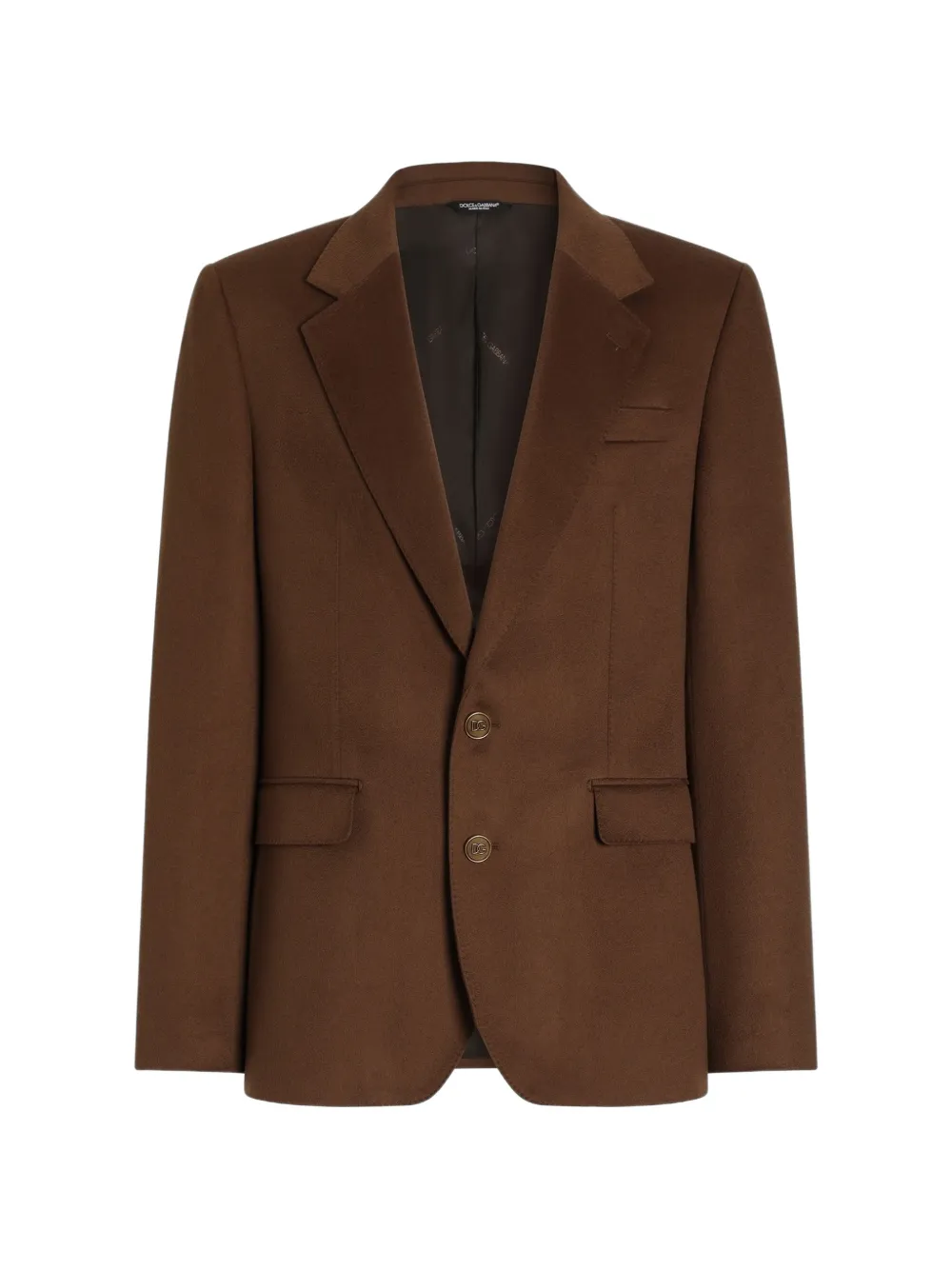 Dolce & Gabbana Sicilia light single-breasted cashmere jacket | Brown | Image 1