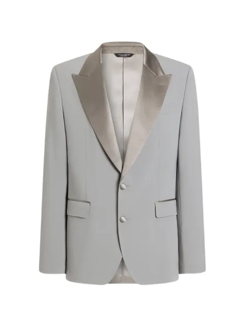 Dolce & Gabbana Sicilia light single-breasted micro-rib tuxedo jacket