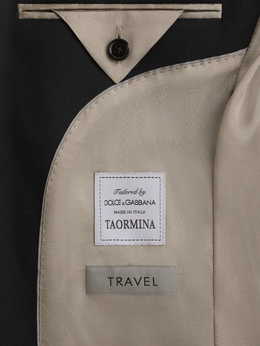 Dolce & Gabbana Taormina jack van technische wol met enkele rij knopen Zwart