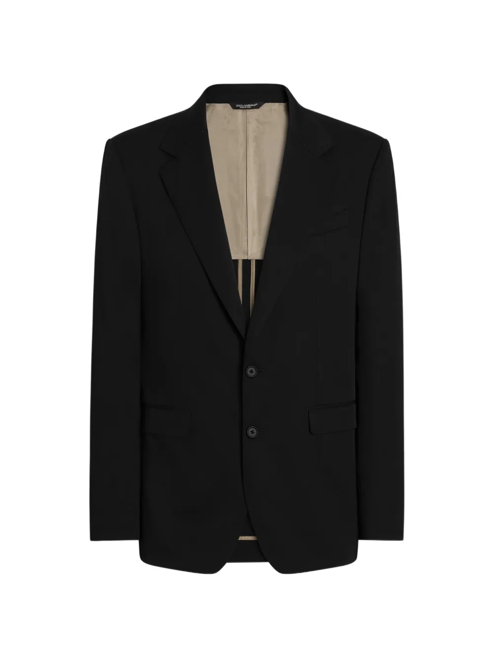 Dolce & Gabbana Taormina single-breasted jacket in technical wool - Nero
