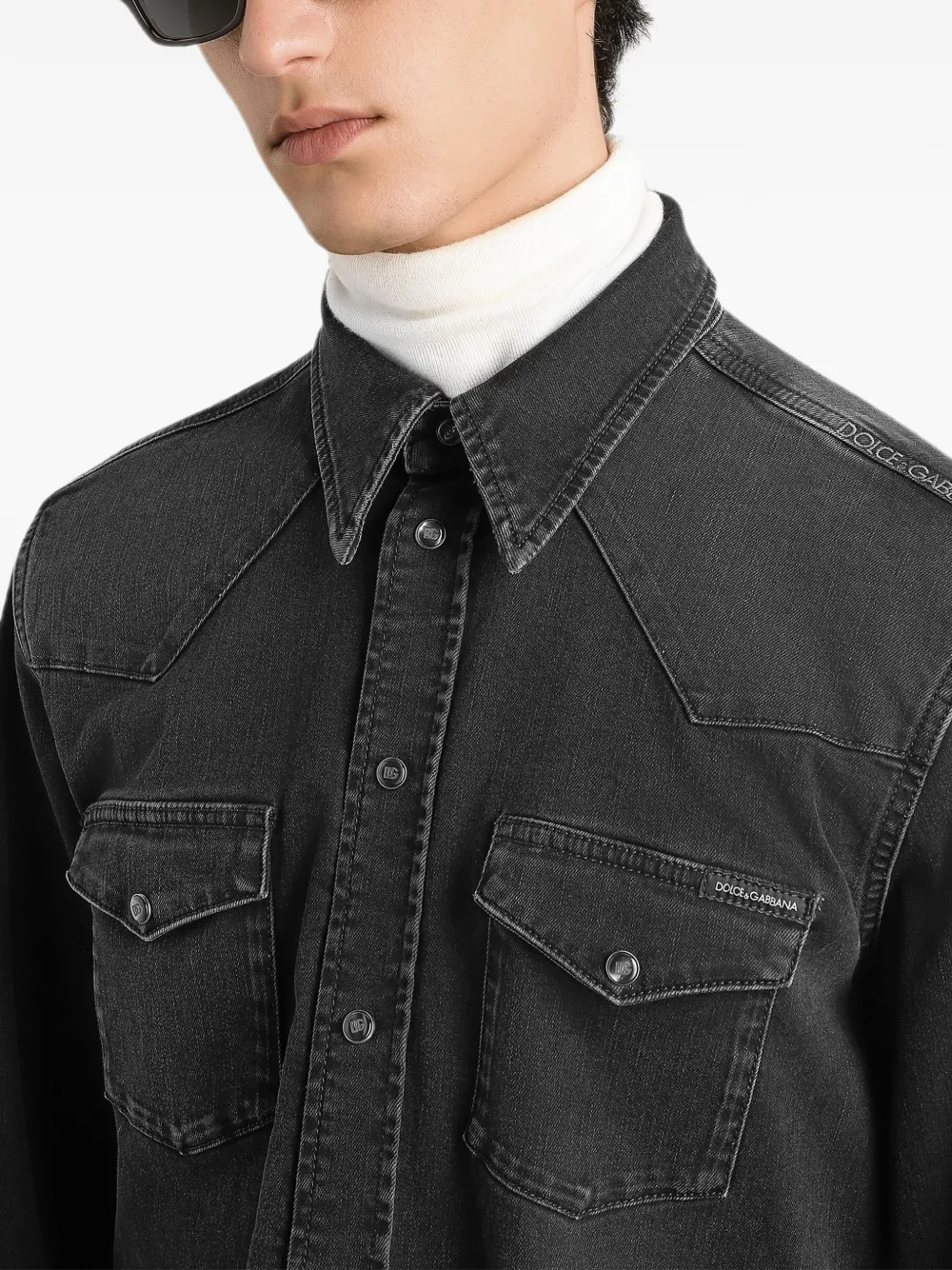 Dolce & Gabbana Denim overhemd Zwart