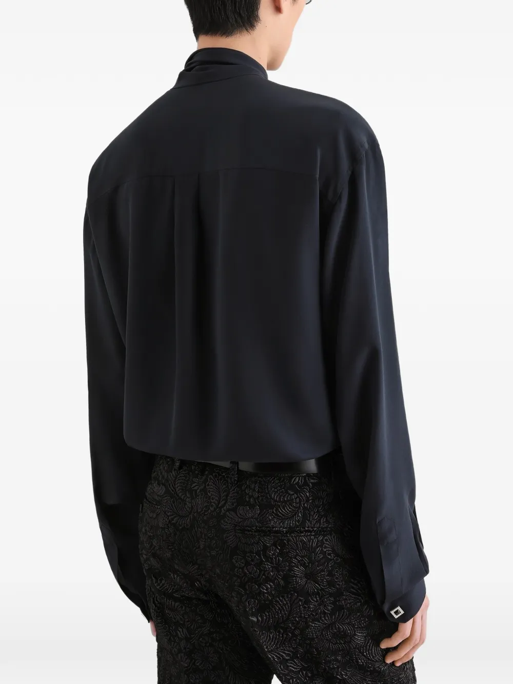 Dolce & Gabbana Overhemd van crêpe de chine Blauw