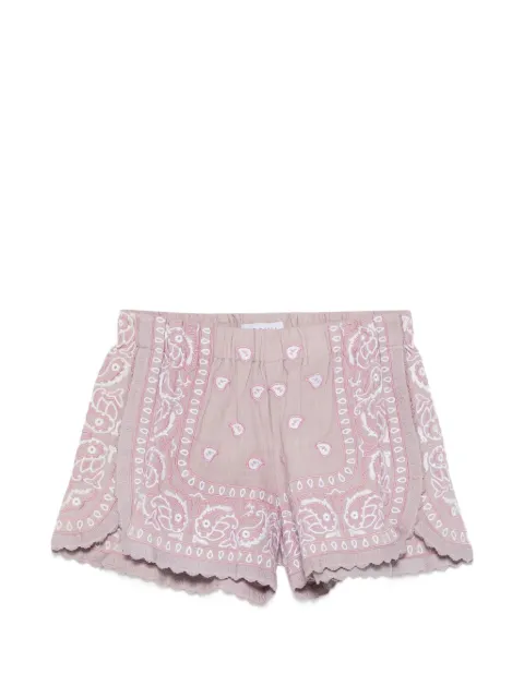 orsina bandana-print embroidered shorts