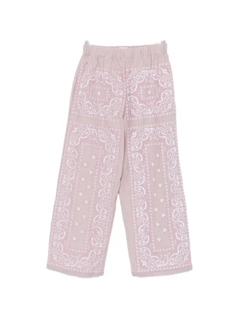 orsina bandana-print embroidered trousers