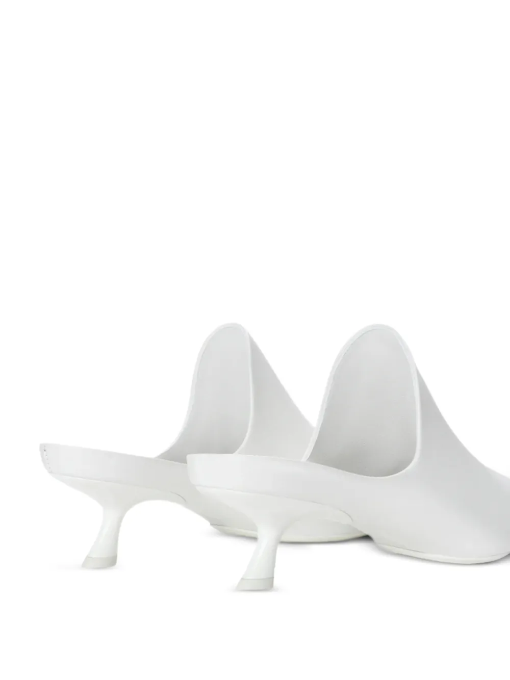 LOEWE Emily square-toe kitten-heel mules Wit