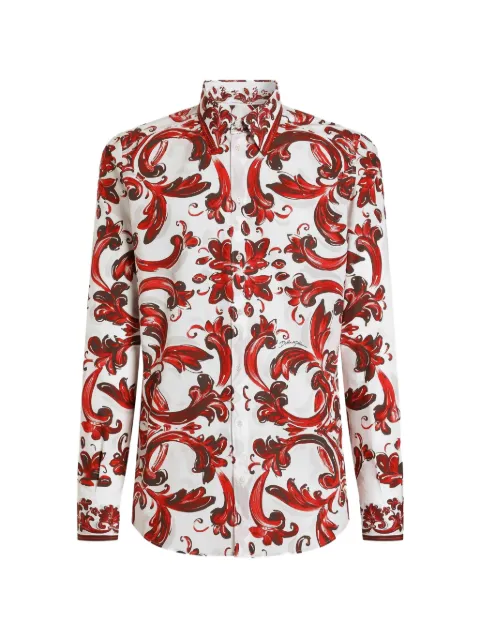Dolce & Gabbana Majolica-print poplin Martini shirt