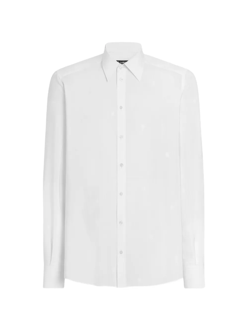 Dolce & Gabbana Camicia Martini con effetto jacquard DG Barre - Bianco