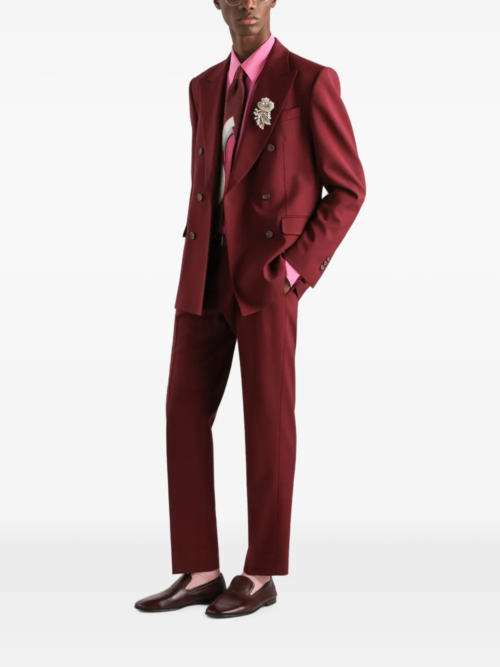 Dolce & Gabbana Martini overhemd van crêpe de chine Roze