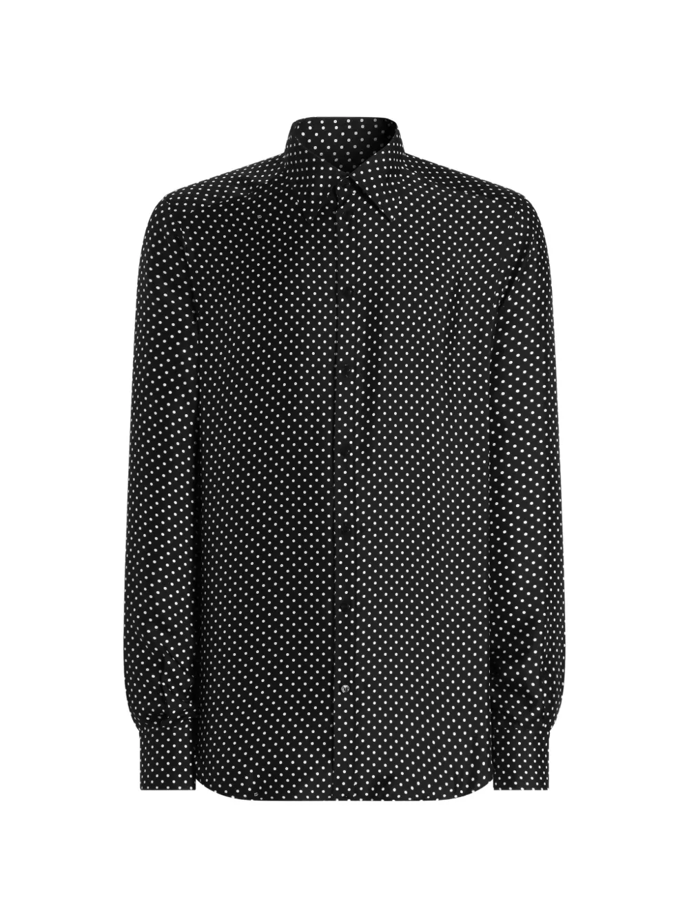 Dolce & Gabbana Martini Twillhemd mit Tupfenmuster - Schwarz