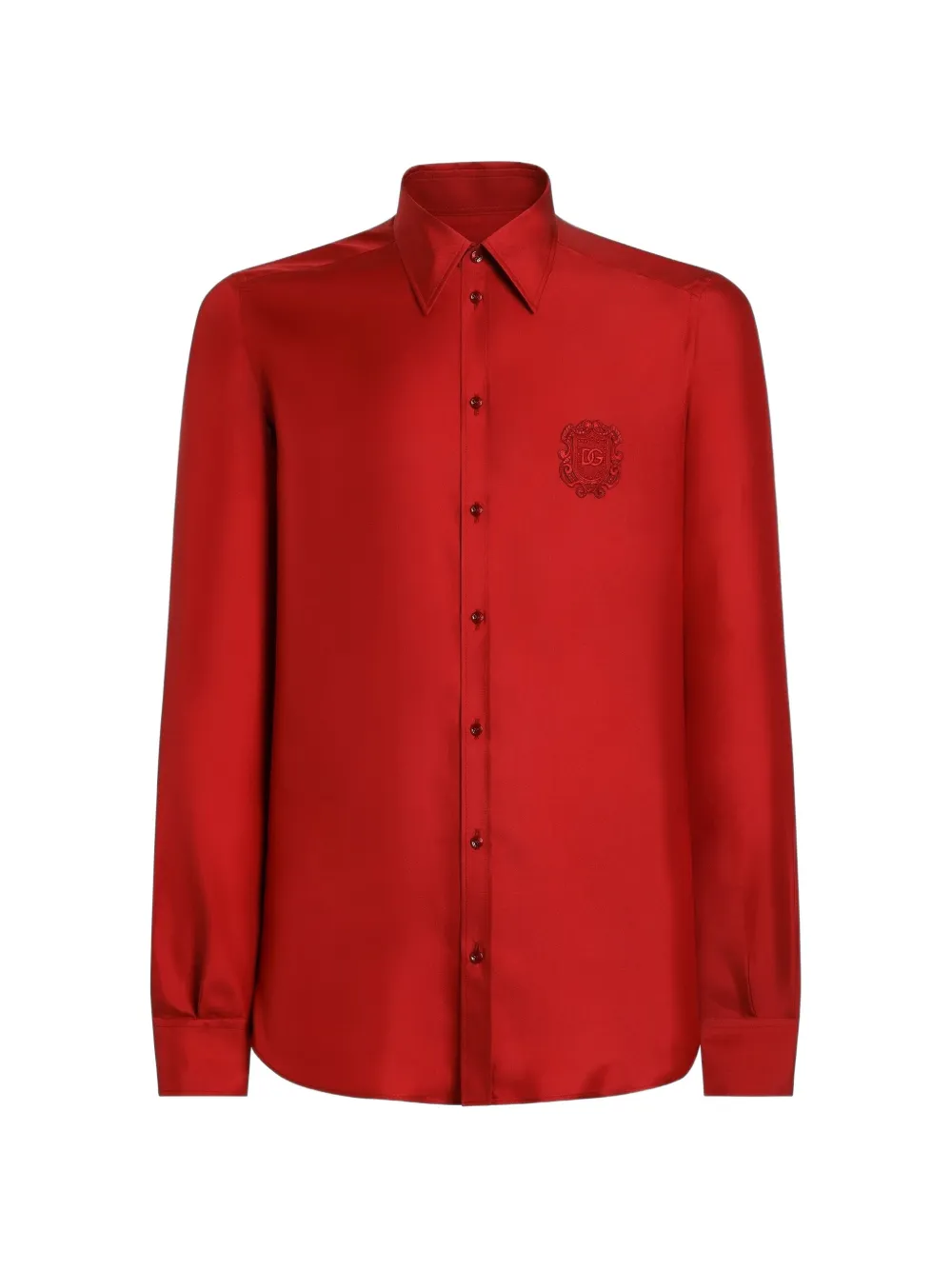 Dolce & Gabbana Martini Hemd aus Seidentwill - Rot