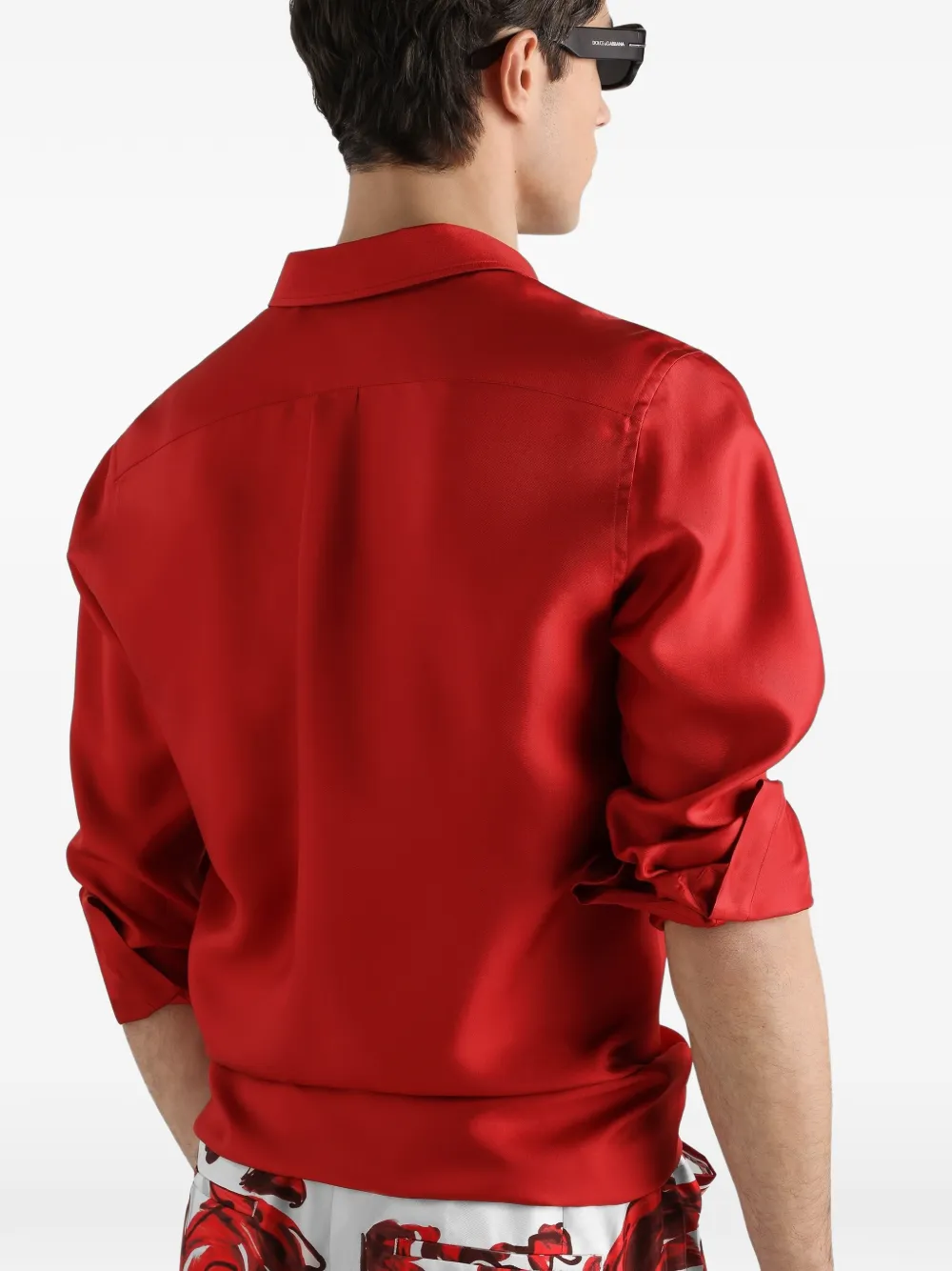 Dolce & Gabbana Martini overhemd van zijde twill Rood