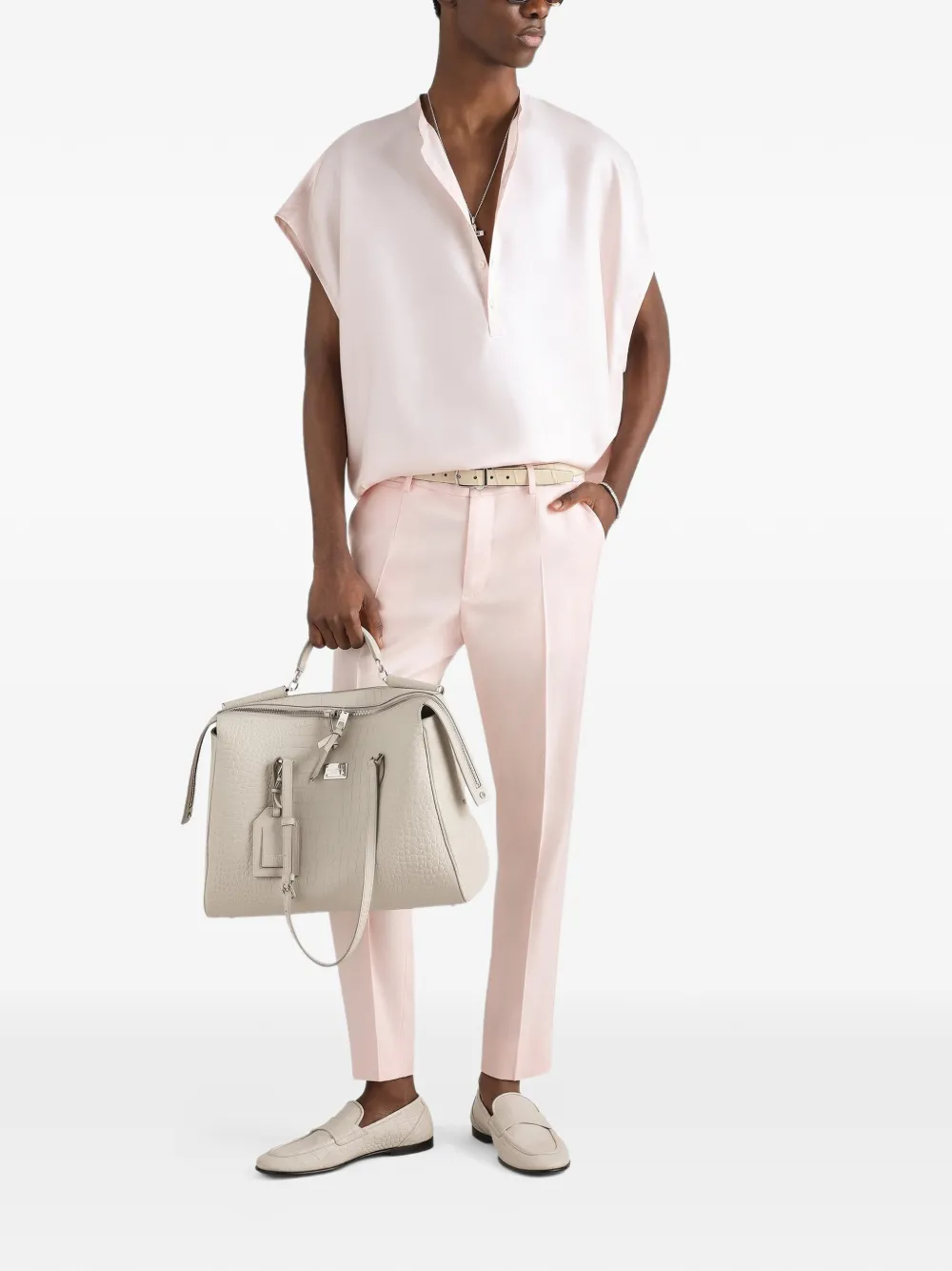 Dolce & Gabbana Zijden twill overhemd Roze