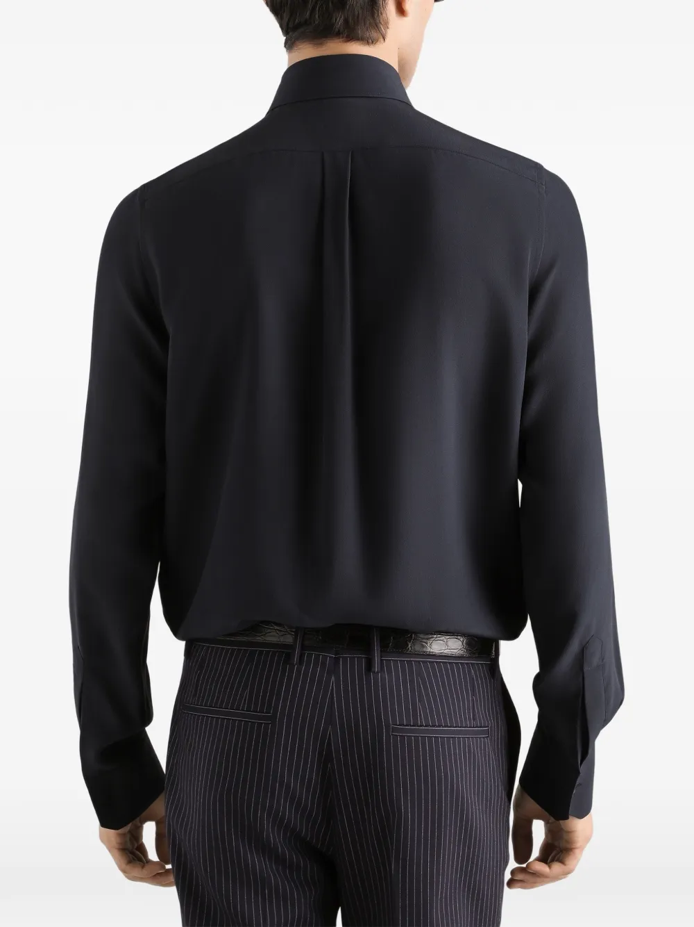 Dolce & Gabbana Gold overhemd van crêpe de chine Blauw