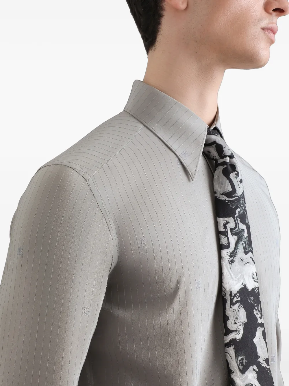 Dolce & Gabbana Zijden overhemd Grijs