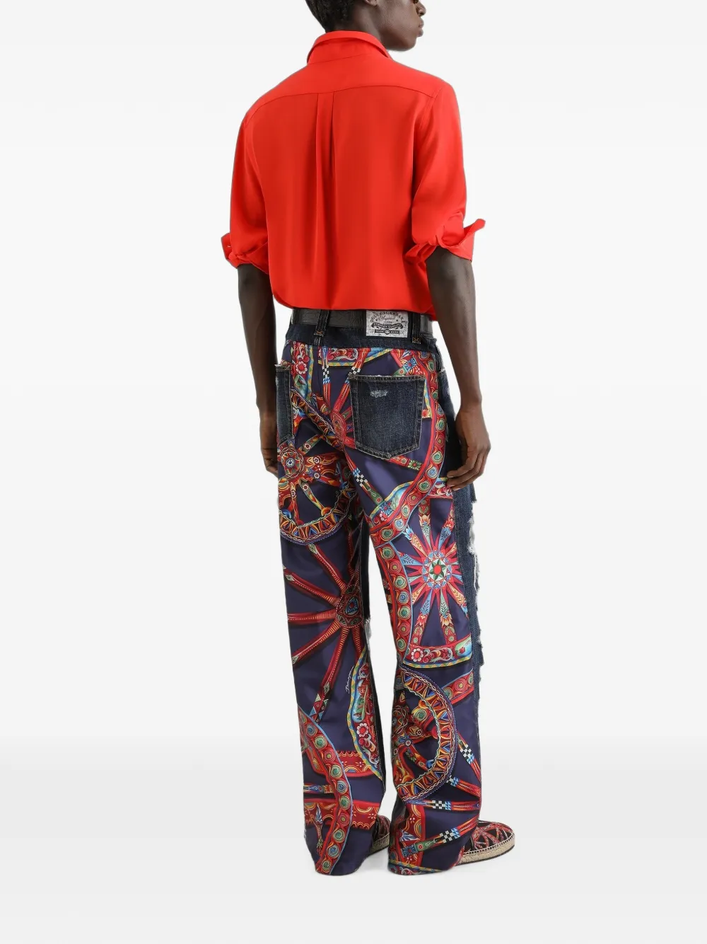 Dolce & Gabbana Martini overhemd van zijden crêpe de chine Rood