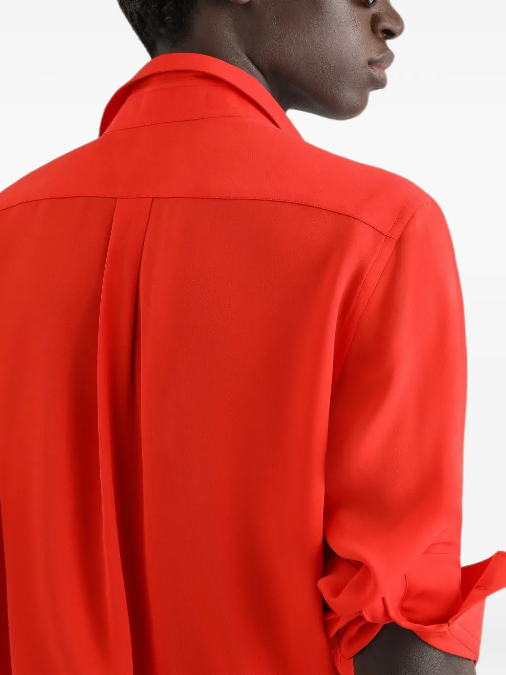 Dolce & Gabbana Martini overhemd van zijden crêpe de chine Rood