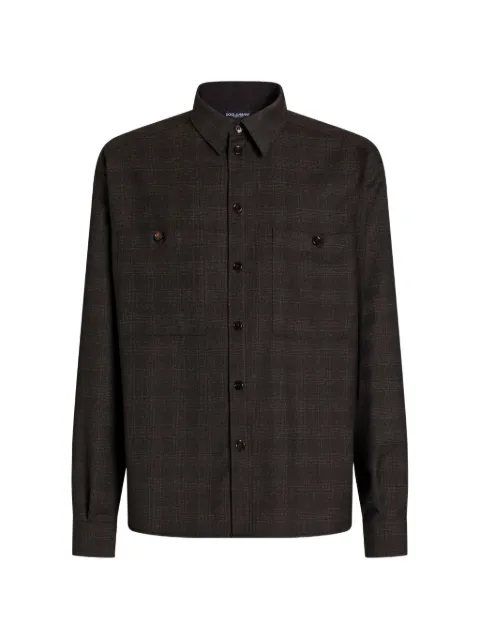 Dolce & Gabbana glen plaid saxony shirt