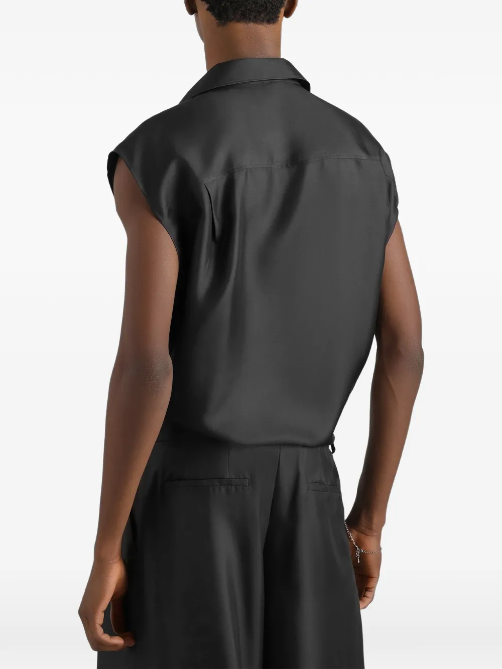 Dolce & Gabbana EXCLUSIVE zijden twill overhemd Zwart