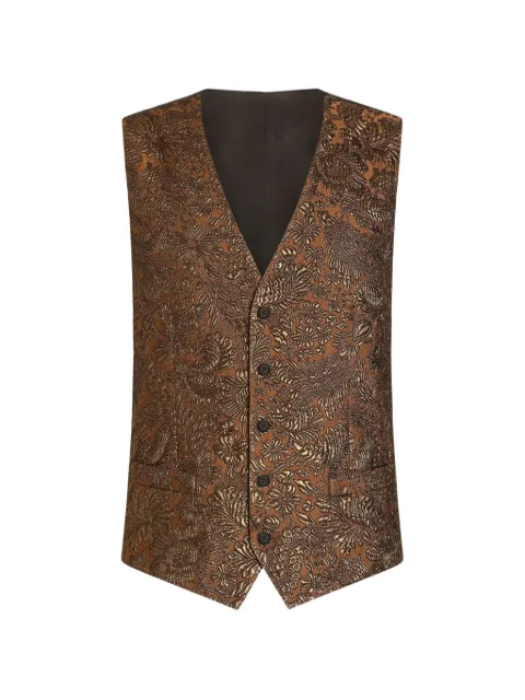 Dolce & Gabbana single-breasted brocade vest