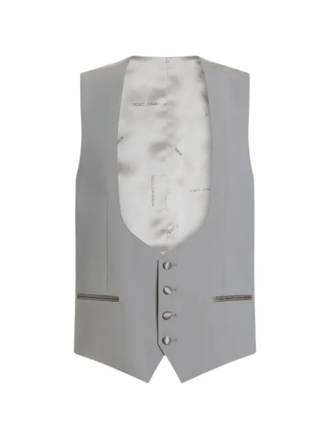 Dolce & Gabbana micro-rib tuxedo vest