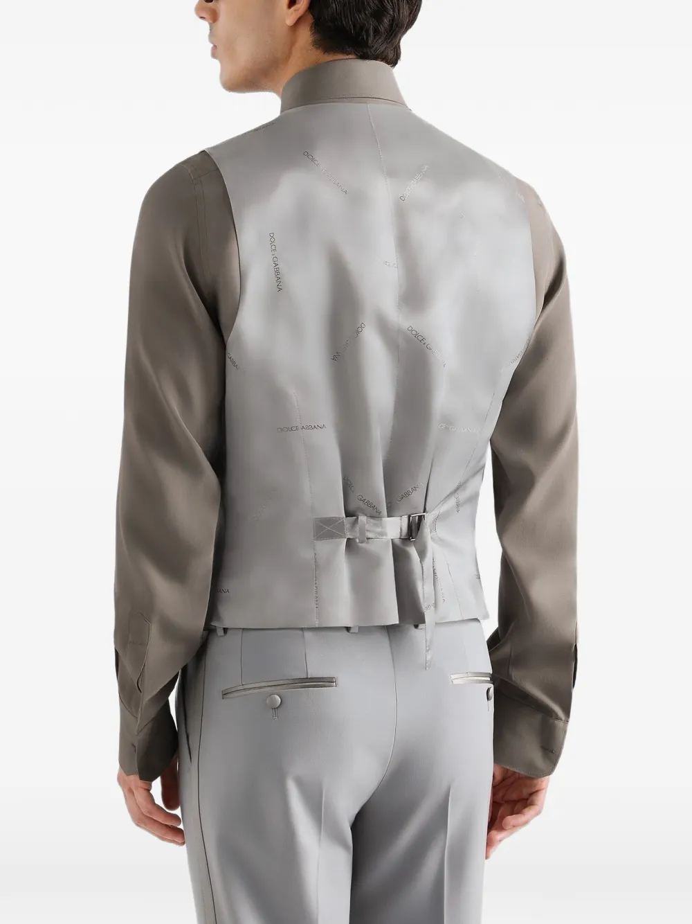 Dolce & Gabbana Geribbelde gilet Grijs