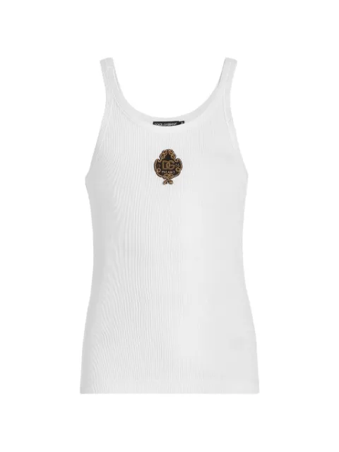 Dolce & Gabbana ribbed jersey tank top with patch