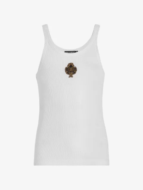 Dolce & Gabbana ribbed jersey tank top with patch