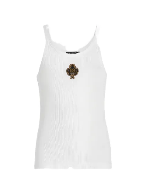 Dolce & Gabbana ribbed jersey tank top with patch