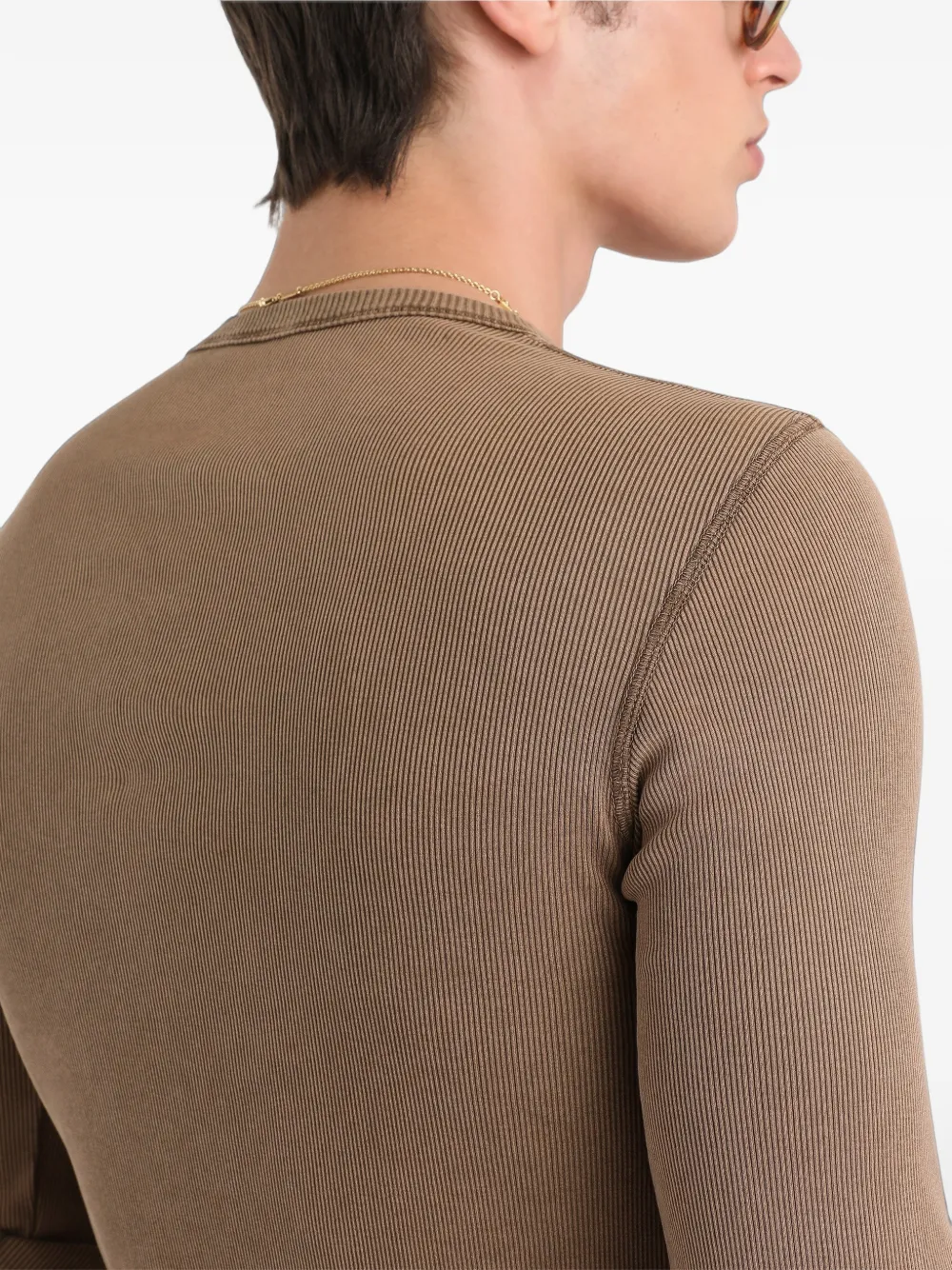 Dolce & Gabbana Serafino geribbeld T-shirt Beige