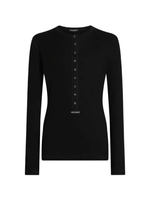 Dolce & Gabbana Serafino T-shirt in ribbed cotton