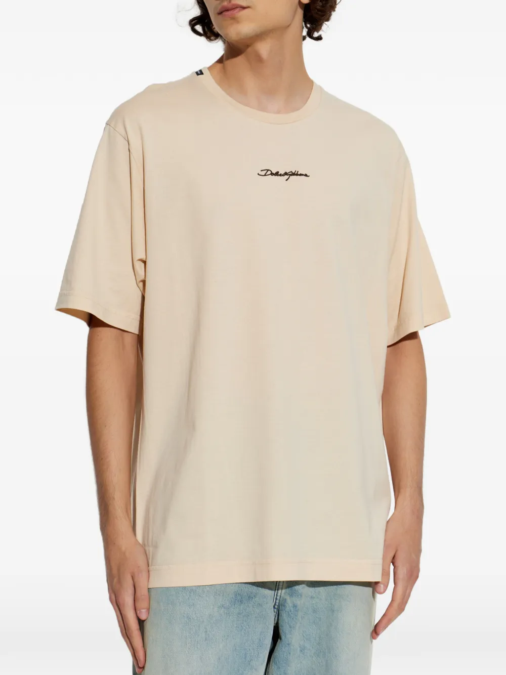 Dolce & Gabbana Katoenen T-shirt Beige