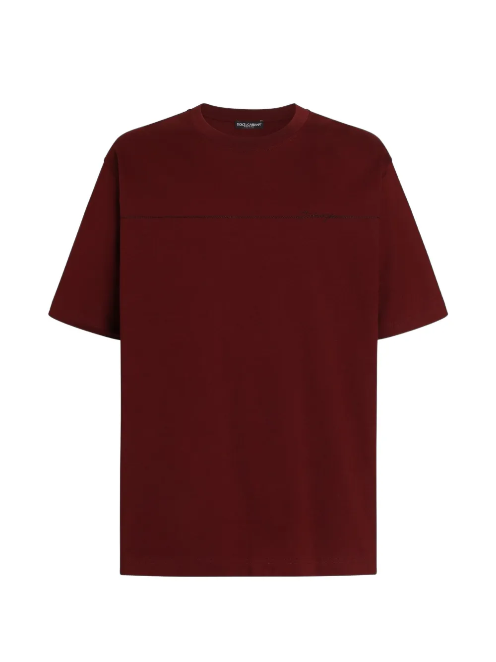 Dolce & Gabbana Baumwoll-T-Shirt mit Logo - Rot