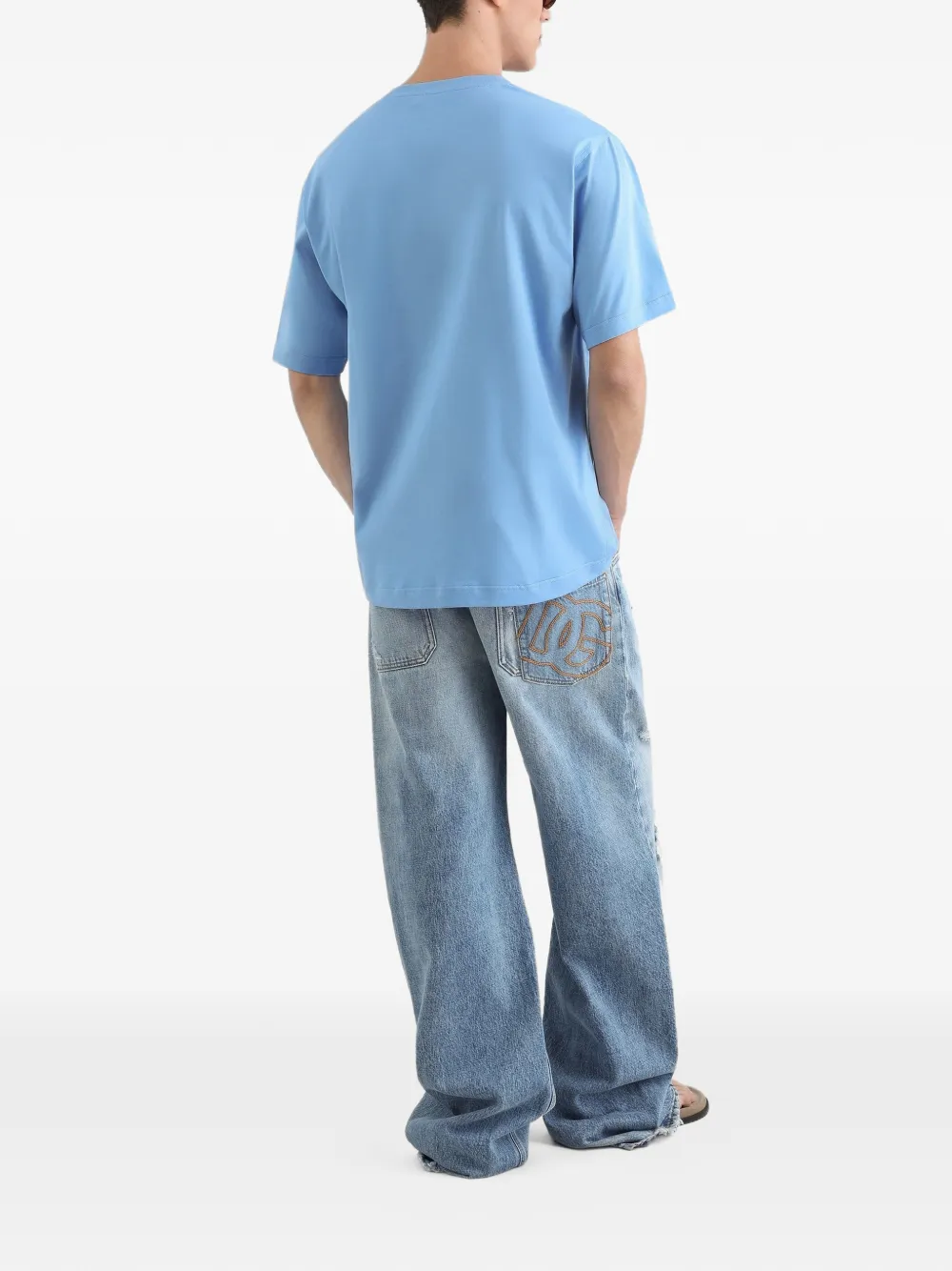 Dolce & Gabbana Katoenen T-shirt met logo Blauw