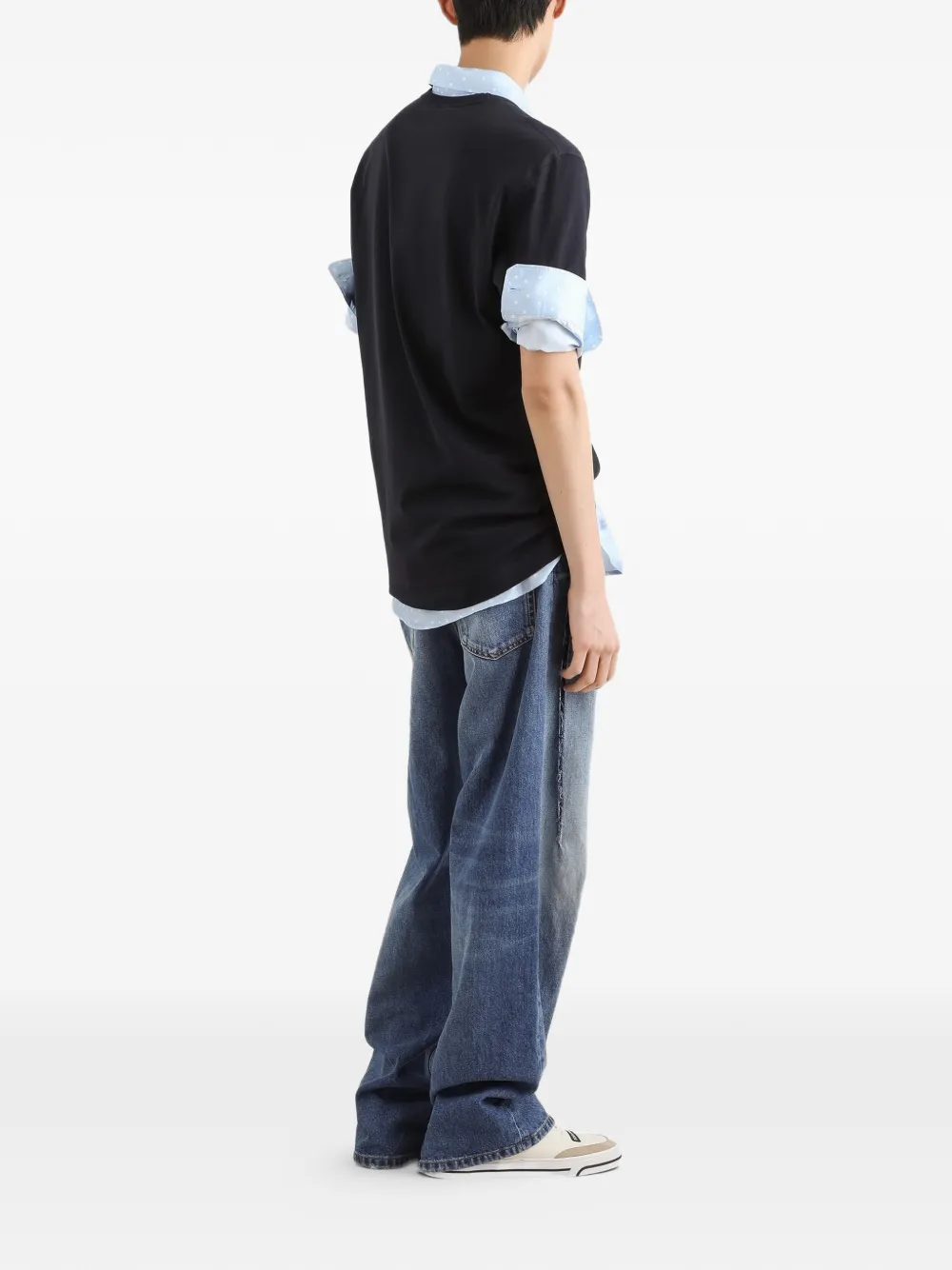 Dolce & Gabbana T-shirt met geborduurd logo Blauw