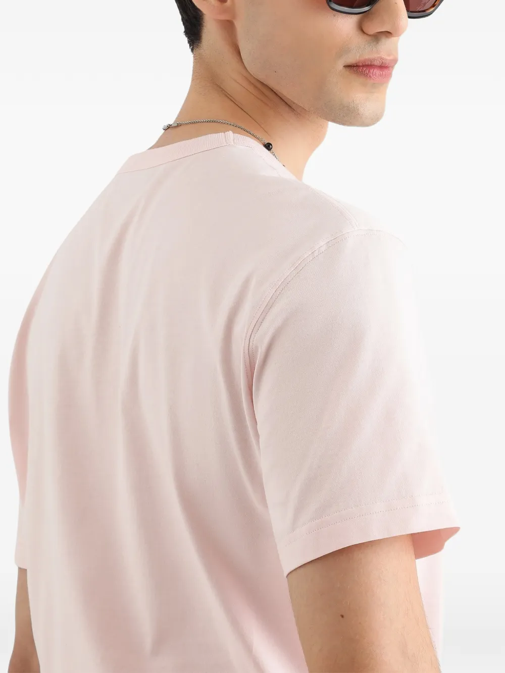 Dolce & Gabbana Katoenen T-shirt met geborduurd DG-logo Roze