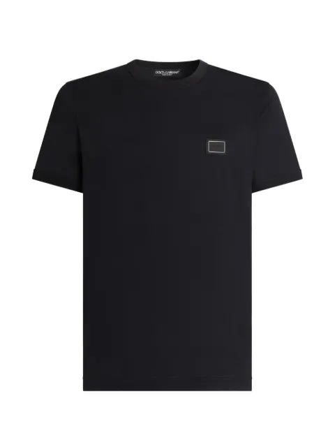 Dolce & Gabbana T-shirt in cotone con placca logo