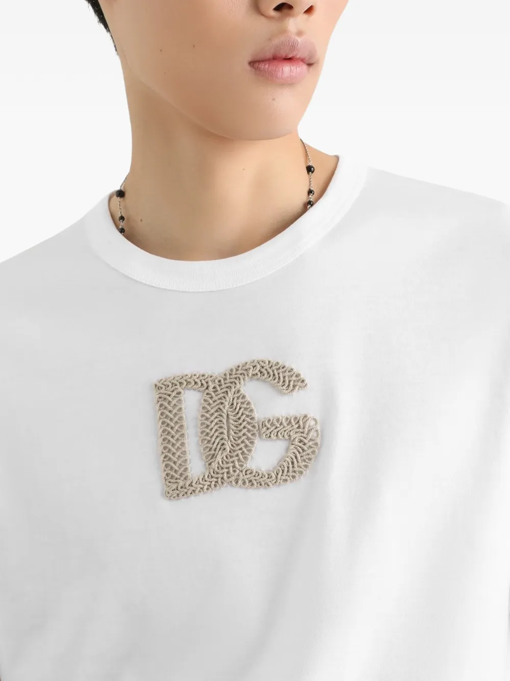 Dolce & Gabbana Katoenen T-shirt met patch Wit