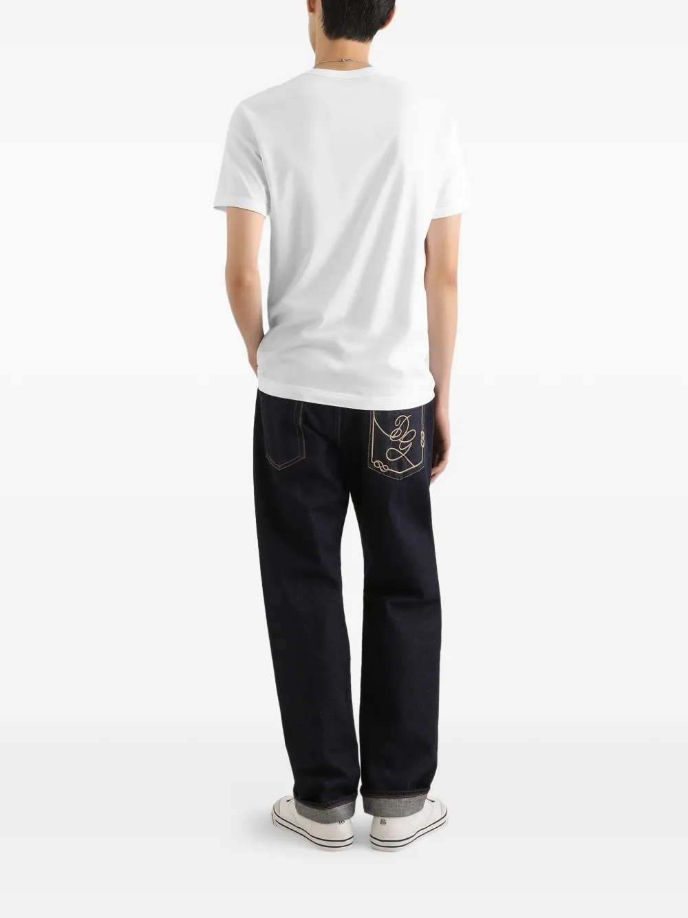 Dolce & Gabbana Katoenen T-shirt met patch Wit
