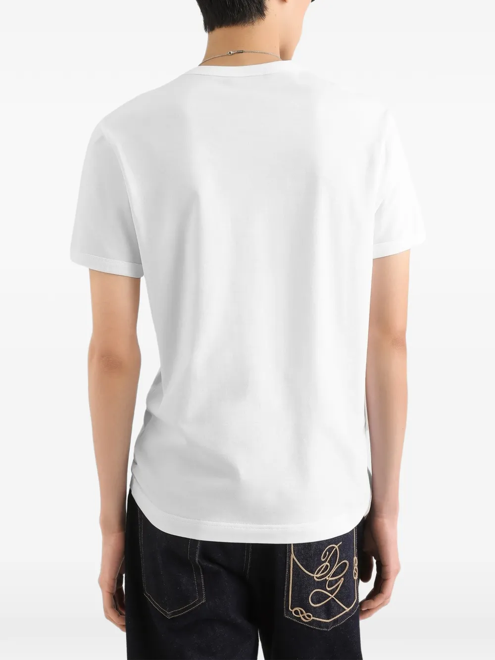 Dolce & Gabbana Katoenen T-shirt met patch Wit