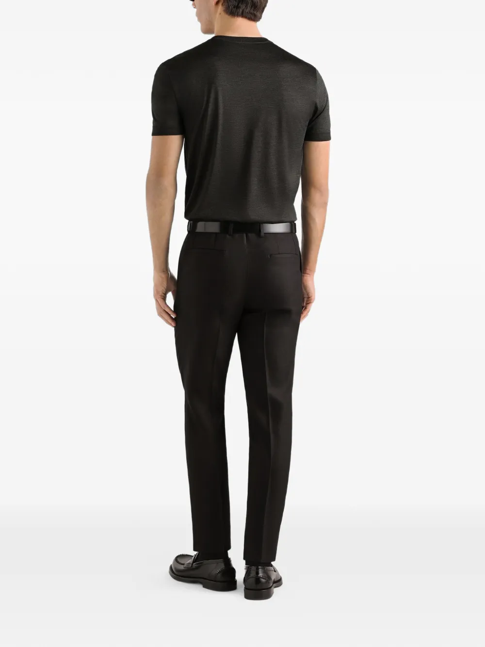 Dolce & Gabbana Zijden serafino T-shirt Grijs