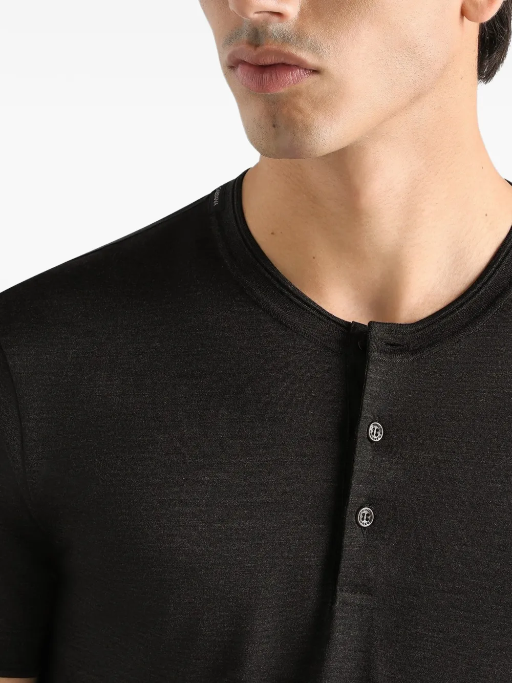 Dolce & Gabbana Zijden serafino T-shirt Grijs