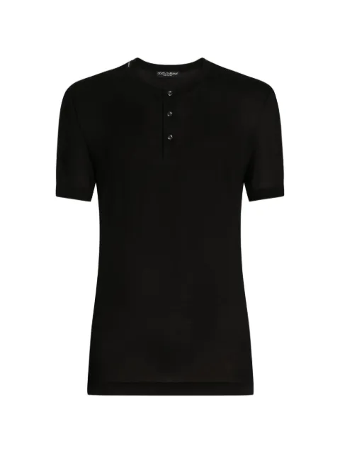 Dolce & Gabbana Serafino T-Shirt aus Seide